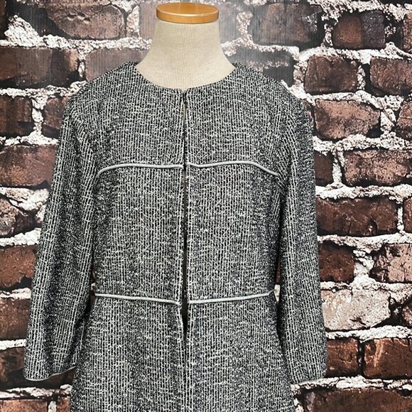 Cabi #5299 The Times Jacket Panel Coat 3/4 Sleeves Gray Asphalt Size Small S - Picture 6 of 17